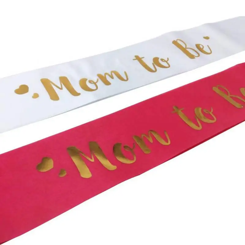 Инновационная атласная лента Mom To Be Sash с золотыми блестящими шрифтами удобный