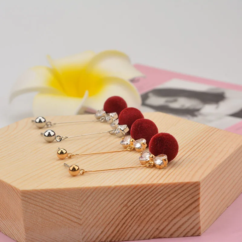 Красный венонат Bobbles Висячие серьги для женщин 1 пар/уп. длинные модные ювелирные