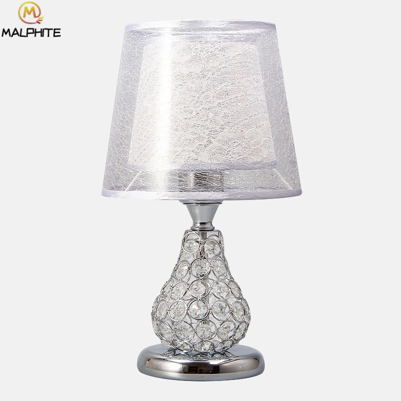 Современные светодиодные хрустальные настольные лампы Lustre для чтения учебный