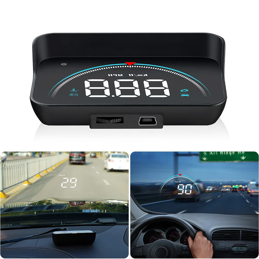 Car HUD Head Up Display OBD2 OBDII Over Speed Warning System Projector Windshield Auto Electronic Voltage Alarm | Автомобили и