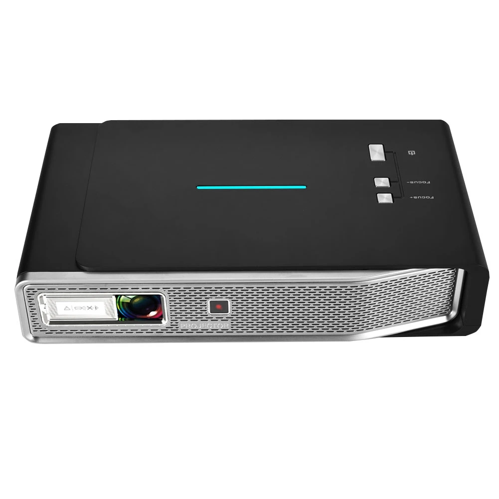 Портативный 3D мини домашний проектор HD 1080P DLP умный медиаплеер HDMI USB Домашний