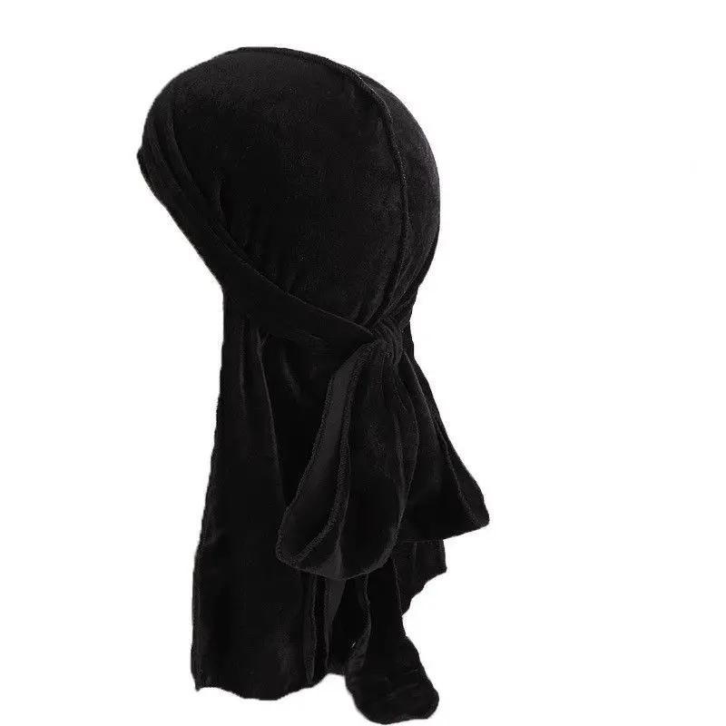 Бархатный шарф с длинным хвостом мусульманская шляпа Doo Rag Пиратская шапка шапки