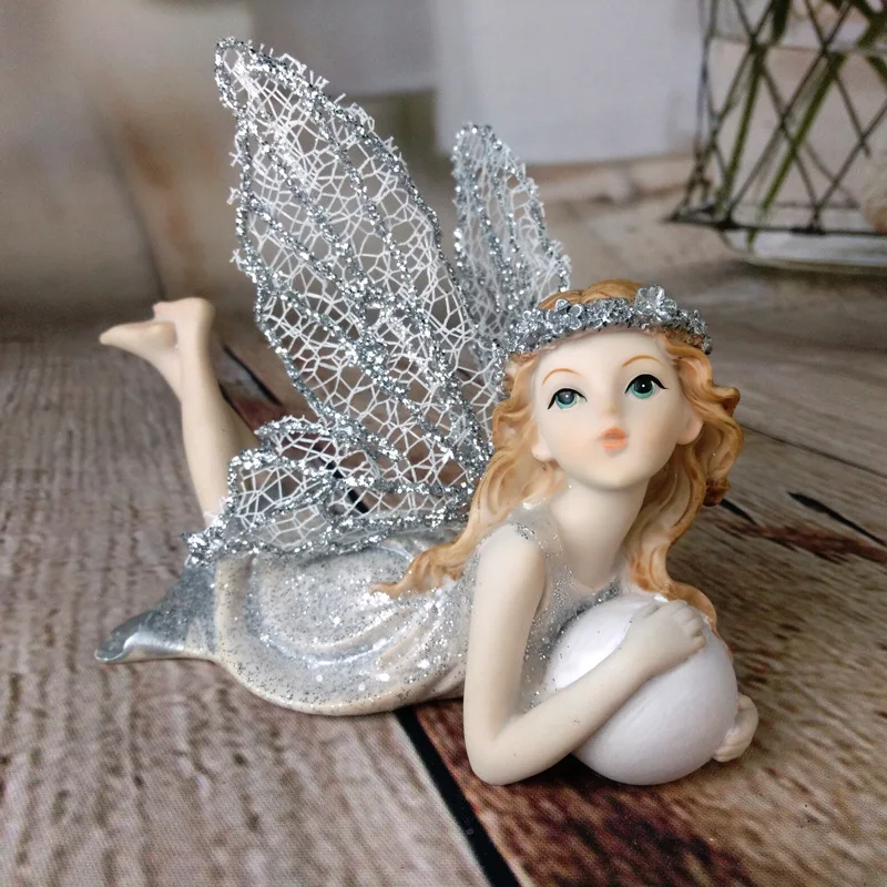 

Fairy Maiden Resin Crafts Living Room Bedroom Ornament Home Decoration Accessories Angel Desktop Figurines