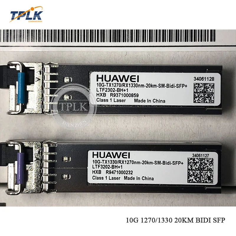 1 пара оригинальный 10G 1270/1330 20 км BIDI SFP модуль SM TX1330/RX1270nm для программирования в
