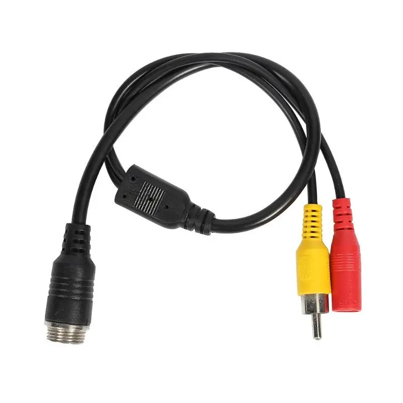 M12 4Pin авиации голова штекер RCA/DC Женский видеонаблюдения Камера AV кабель