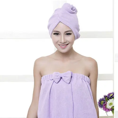 Quicky Dry Magic Microfiber Hair Quick Drying Dryer Towel Bath Wrap Hat Fast Shower Cap Turban | Дом и сад