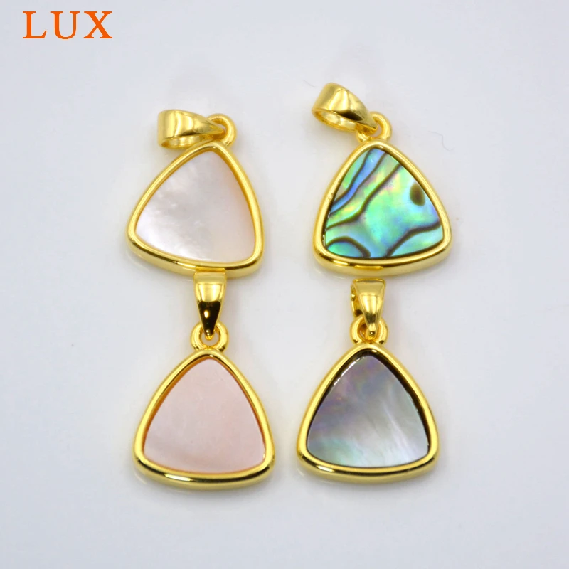 

Triangle Sea Shell Pendant Minimalist Geometric Necklace Accessories Mother of Pearl Jewelry Findings