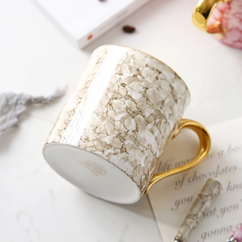 Современные керамические кофейные кружки Bone China Gold Handgrip Boss кружка Mom Coffee Lover