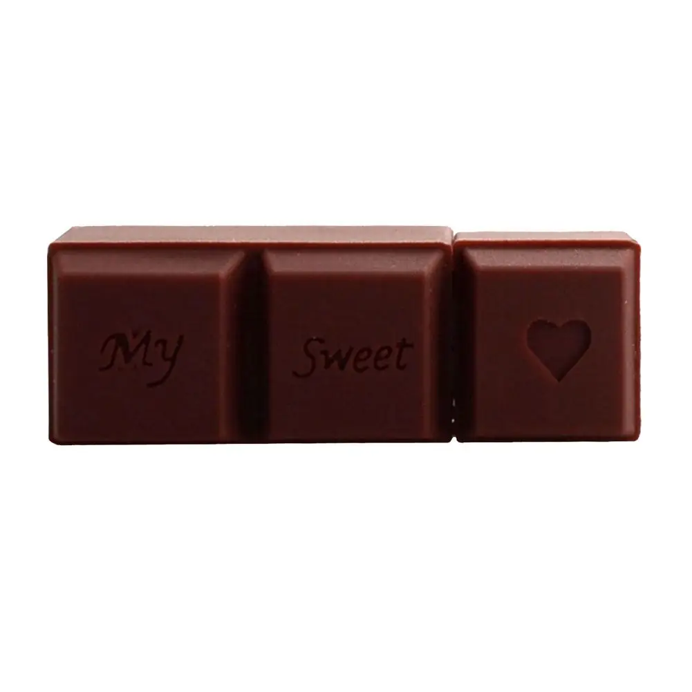 Чехол для USB палочек (без 2/4/8/16/32/64 ГБ) Шоколадный Бар love 3D коричневый|Картридеры| |