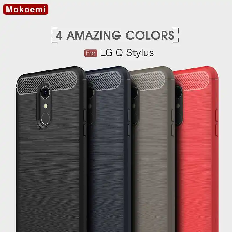 Mokoemi Fashion Shock Proof Soft Silicone 6.2&quotFor LG Q Stylus Case For cell Phone Cover |