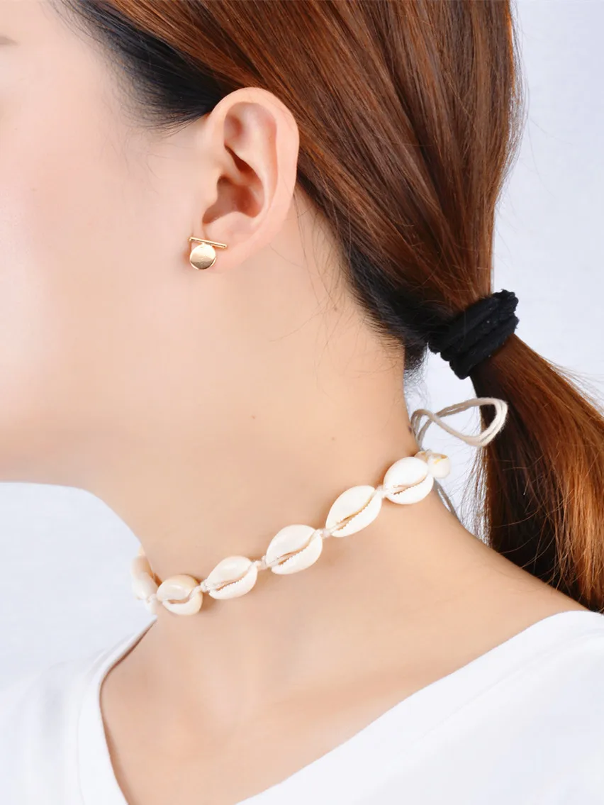 KingDeng Real Shell Necklace Clavicle Collar Smooth Polishing Jewelry Women Choker Initial 2019 Fashion | Украшения и аксессуары