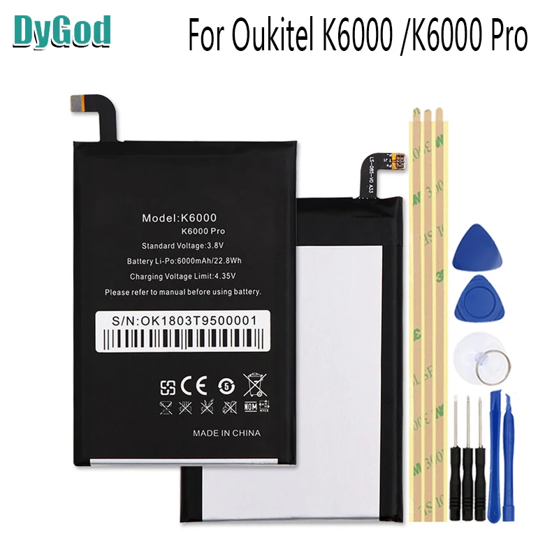Для Oukitel K6000 Pro аккумулятор большой емкости 6000 мАч аккумуляторная батарея AKKU +