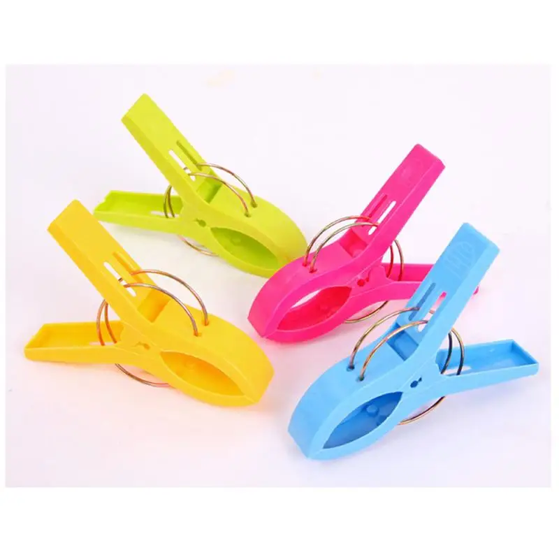 8-Piece Beach Towel Clips Plastic Bright Color Sturdy Cloth for Socks Stockings Clothes Scarf (Random Color) | Дом и сад