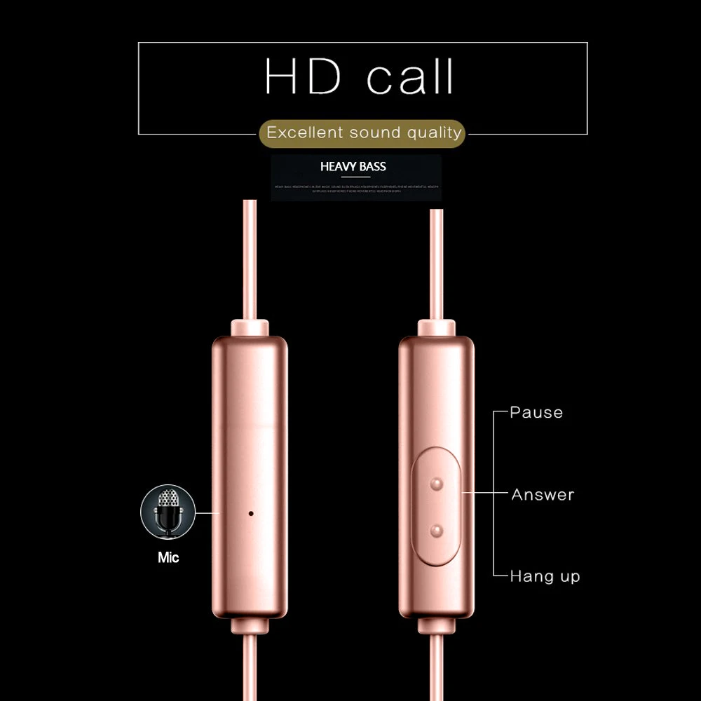 Usb C Проводные металлические наушники в линии управления гарнитура для Xiaomi 6 Note 3 Mix