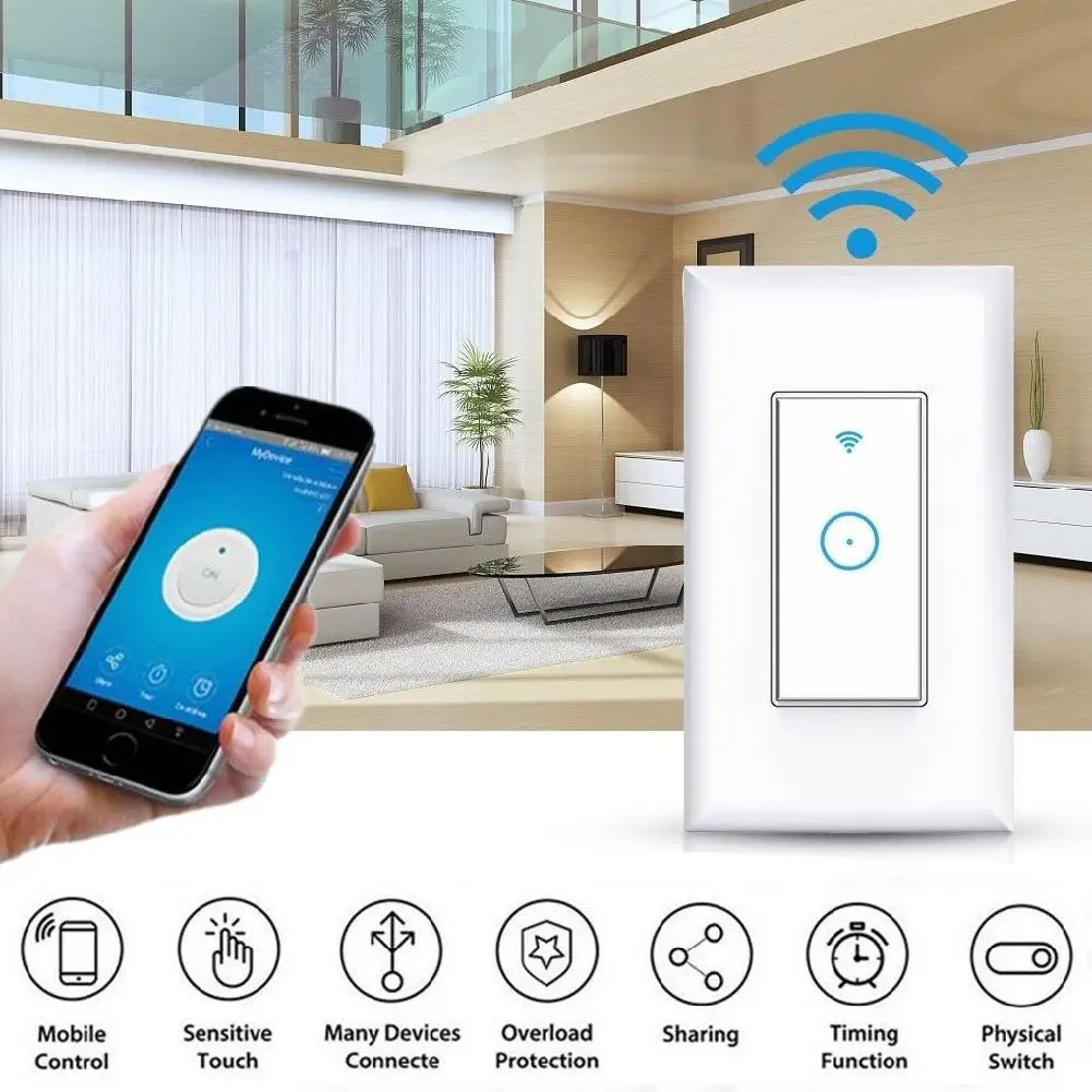 BEESCLOVER Smart Wifi светильник настенный выключатель сенсорный пульт дистанционного