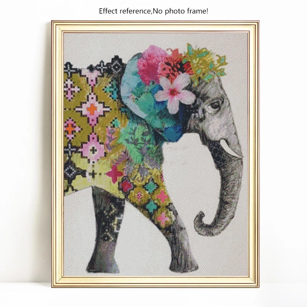 EverShine Diamond Painting Cartoon Animals Picture Of Rhinestones Mosaic Full Display Embroidery Sale Elephant|Алмазная мозаика и