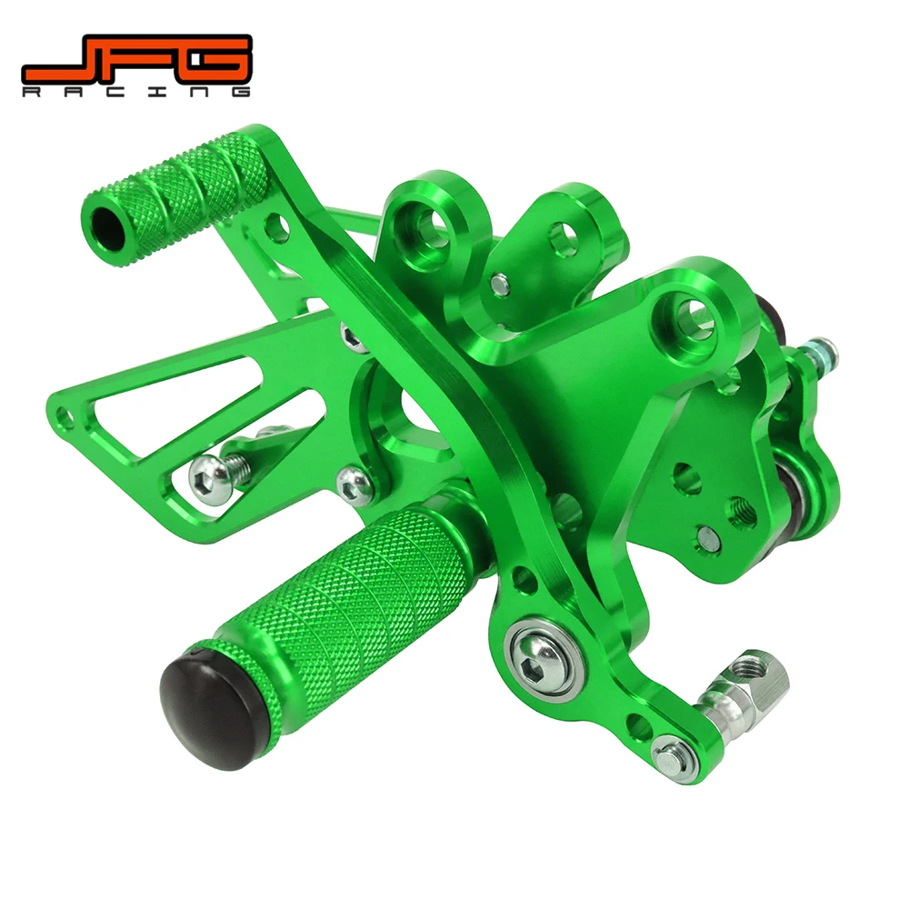 Алюминиевые CNC Регулируемые подножки для мотоцикла педали задний Набор KAWASAKI