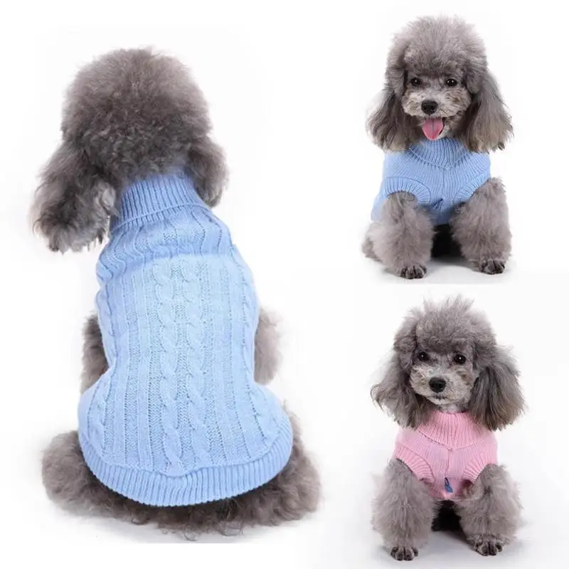 1 pcs Pet Dog Clothes Winter Chihuahua Puppy Coat Woolen Sweater Knitwear Clothing For Supplies Hot Sale A40 |