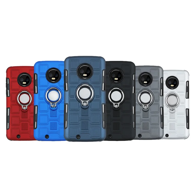 

Luxury Magnetic Ring Stand mobile Case sFor Motorola Moto E4 Plus Z3 Play Cover Shell For Moto G5 G6 Plus Finger Ring Phone Case