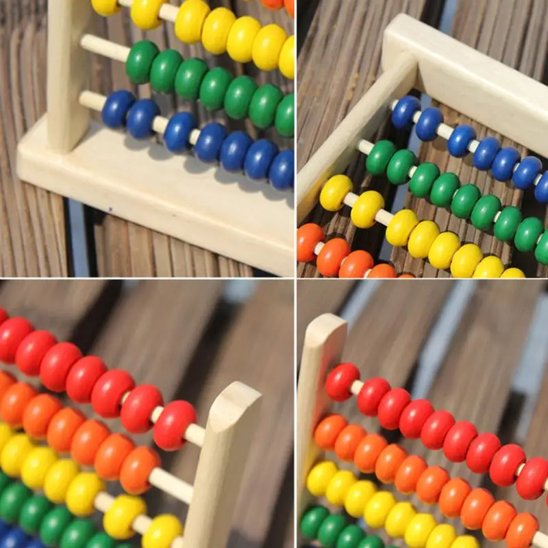 Детские математические игрушки деревянные Abacus красочные маленькие цифры