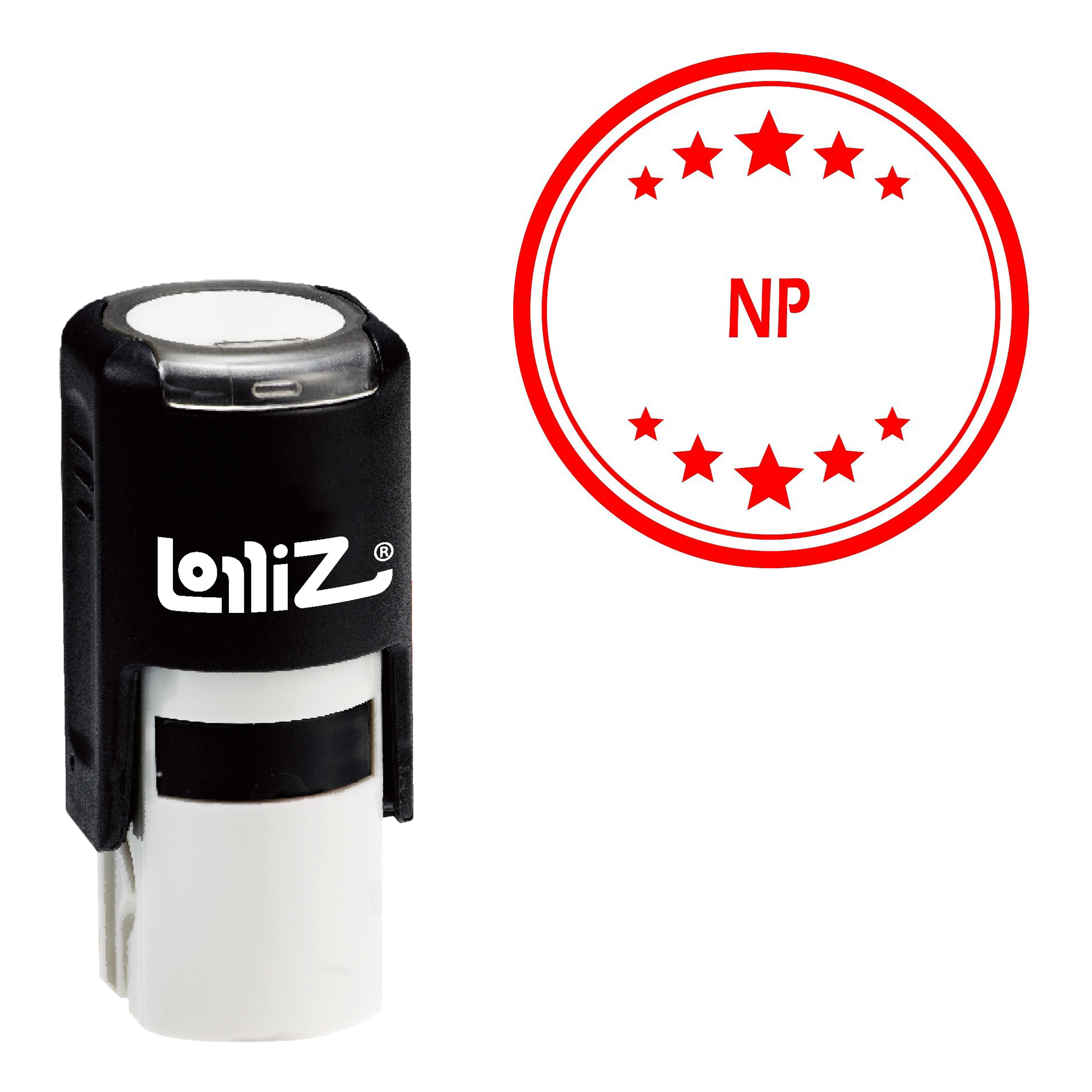 

LolliZ Np Round Office Stars One Line Self-Inking Stamp