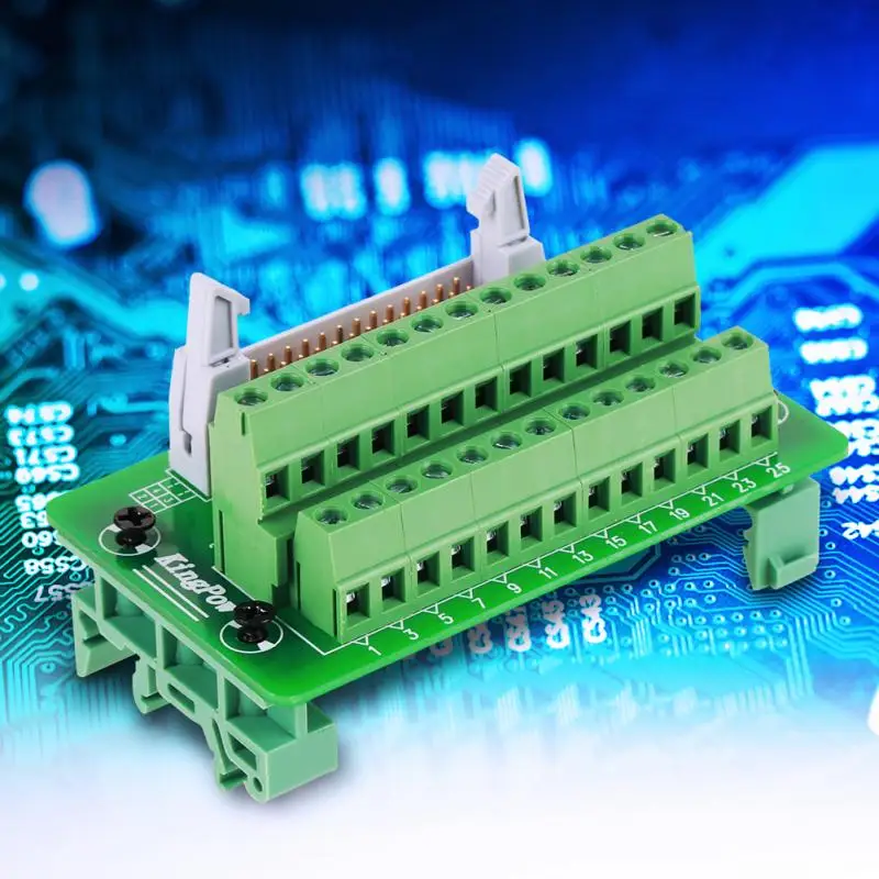 1 комплект IDC26P din рейка 26Pin 5 мм Интерфейсный модуль клеммные блоки штырьковые
