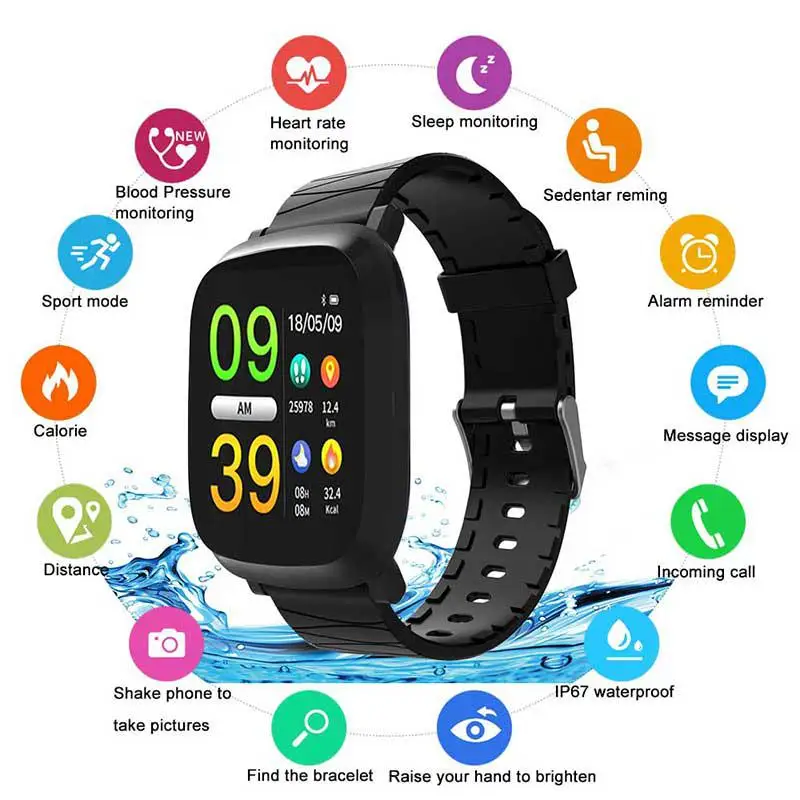 M30 Smart Watch Activity Tracker With Heart Rate Monitor Blood Pressure Fitness Compatible For IOS/Android | Электроника