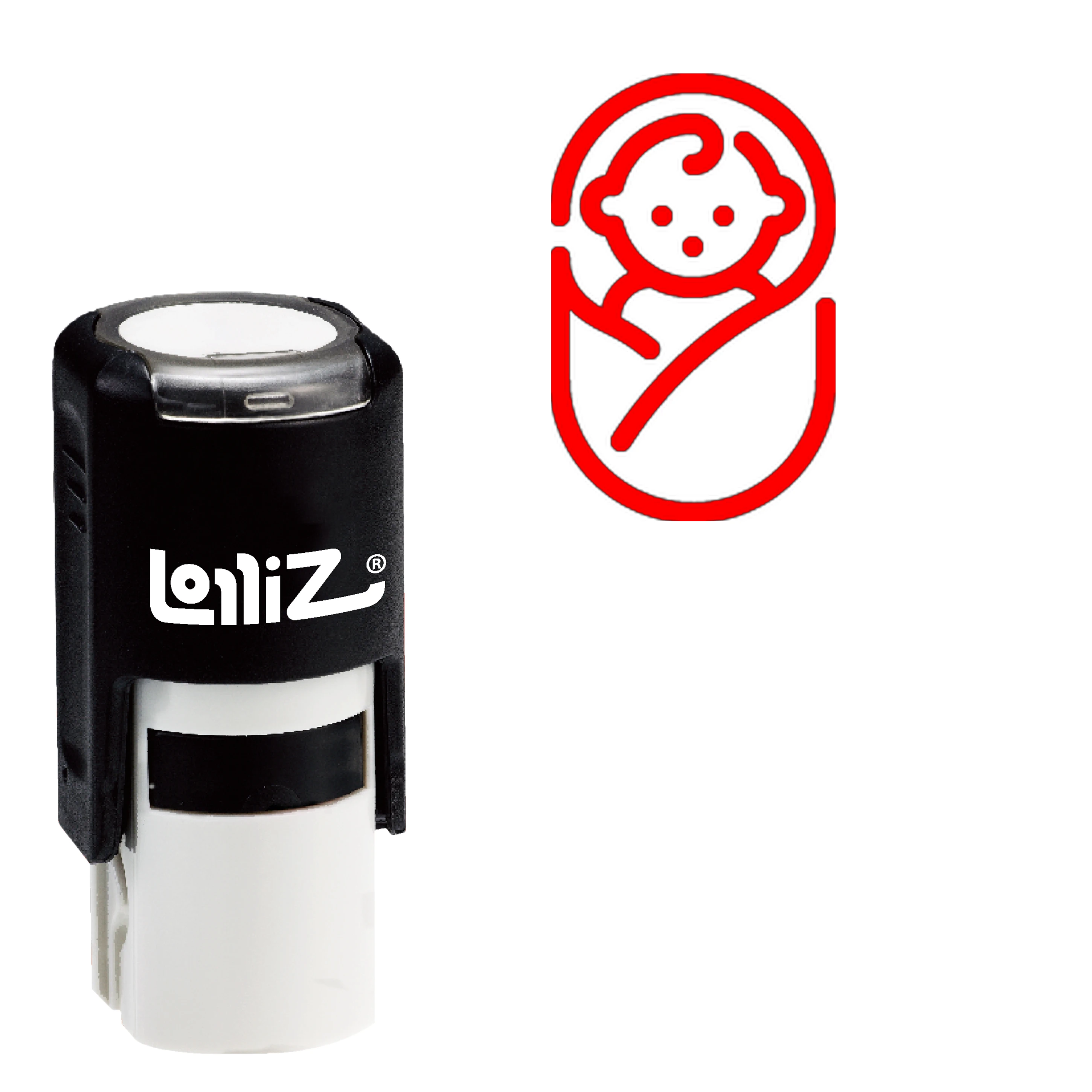 

LolliZ Baby Self-Inking Rubber Stamp - Modern Symbol Series
