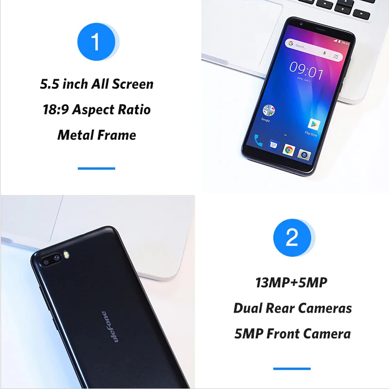 Ulefone S1 Pro смартфон с 5 5-дюймовым дисплеем четырёхъядерным процессором MTK6739 ОЗУ 1 ГБ
