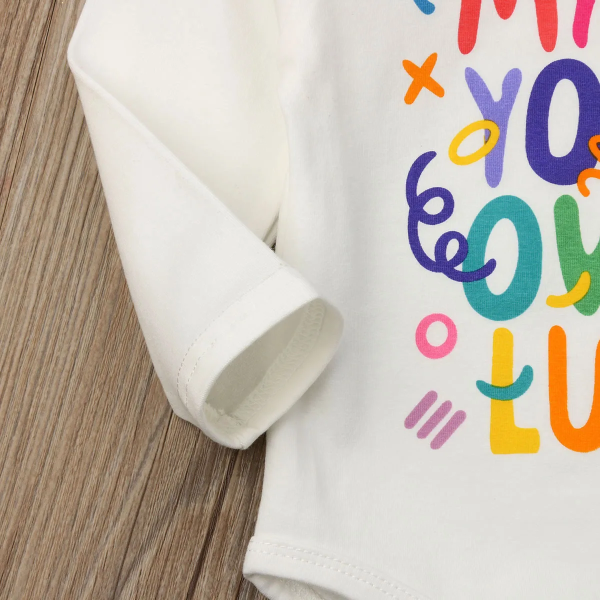 

Baby Colorful Letters 3Pcs Clothes Sets Newborn Babies Girls Bodysuit Top Rainbow Pants Leggings Outfit Set Clothing 0-18M