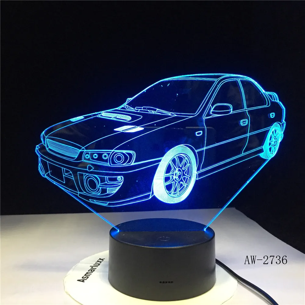 Автомобильный 3D ночник градиентный Jeep Shape USB прикроватная лампа для спальни
