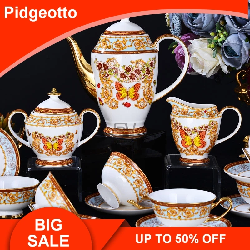 

Европейская бабочка усадьба костяного фарфора Фарфоровая Посуда Наборы Высокое качество послеобеденный чайный набор креативная керамиче...