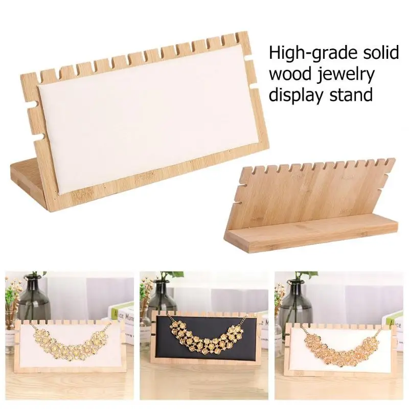 Wood PU Earring Display Rack Jewelry Organizer Stand Necklace Holder Shelf | Украшения и аксессуары