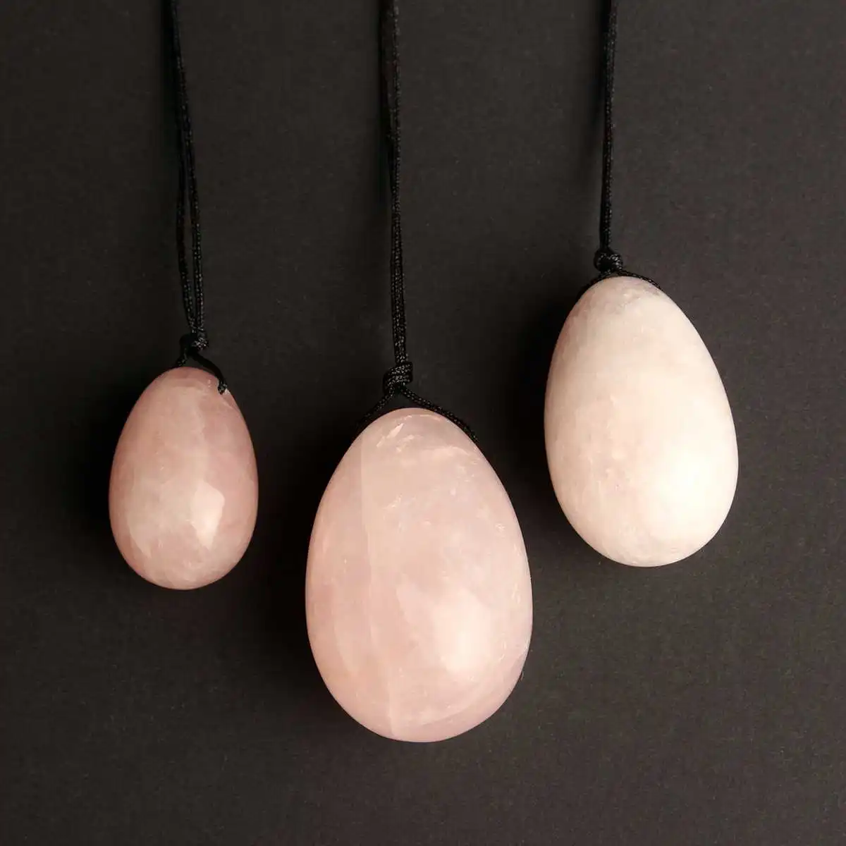 3 шт. натуральный розовый кварц Хрустальные Яйца массажный шарик камень Yoni яйцо