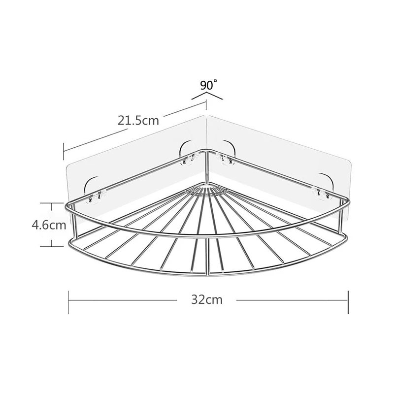 Акция открытия клейкая угловая полка для ванной комнаты настенная душа