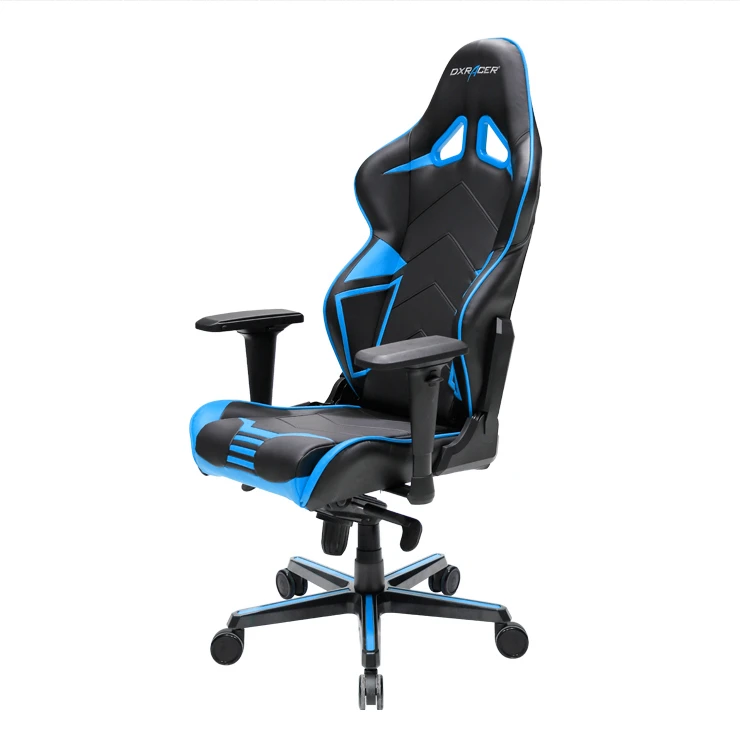 DXRacer OH/RV131/NB высокий задний игровой стул Карбон винил + PU (черный/синий) | Мебель