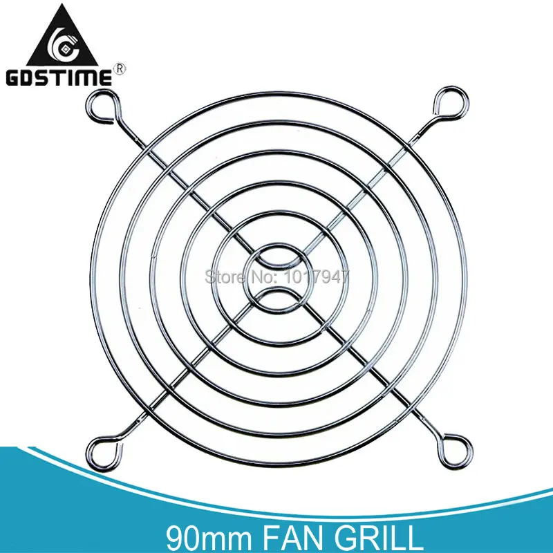 

10PCS Gdstime 90mm 9cm Fan Grill Protection Net Metal Finger Guard Silver Tone