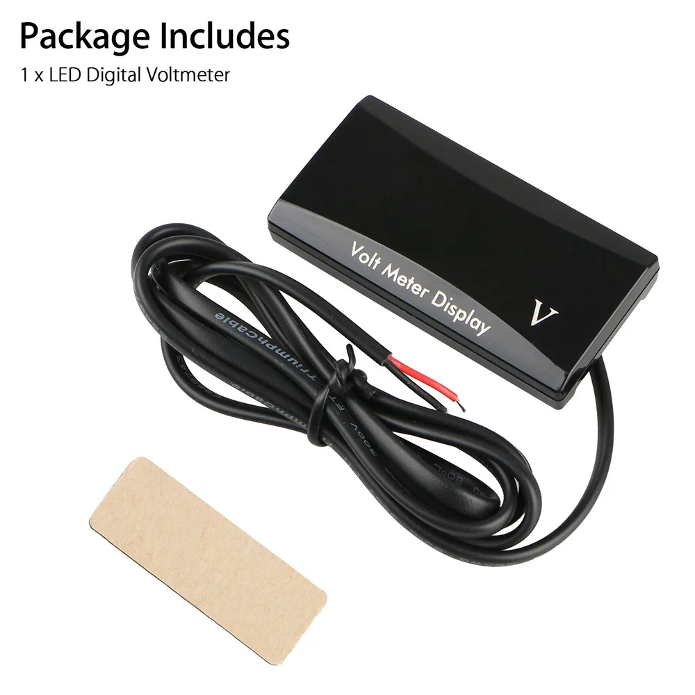 Вольтметр 12 В постоянного тока со светодиодным цифровым дисплеем для автомобиля
