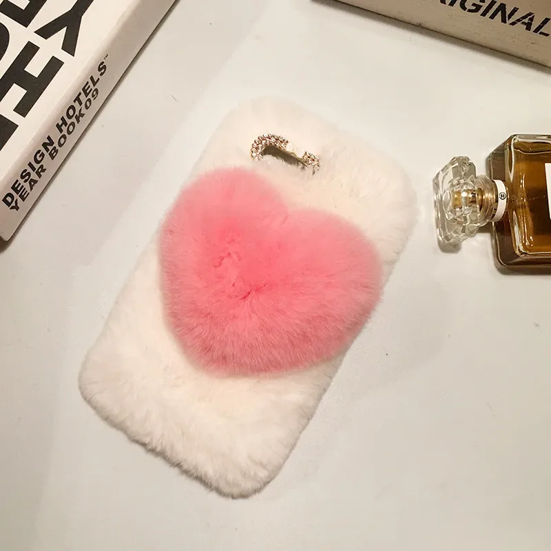 Сердце Любви чехол для samsung Galaxy Note 9 Примечание 8 7 милый кролик Обложка волосатые