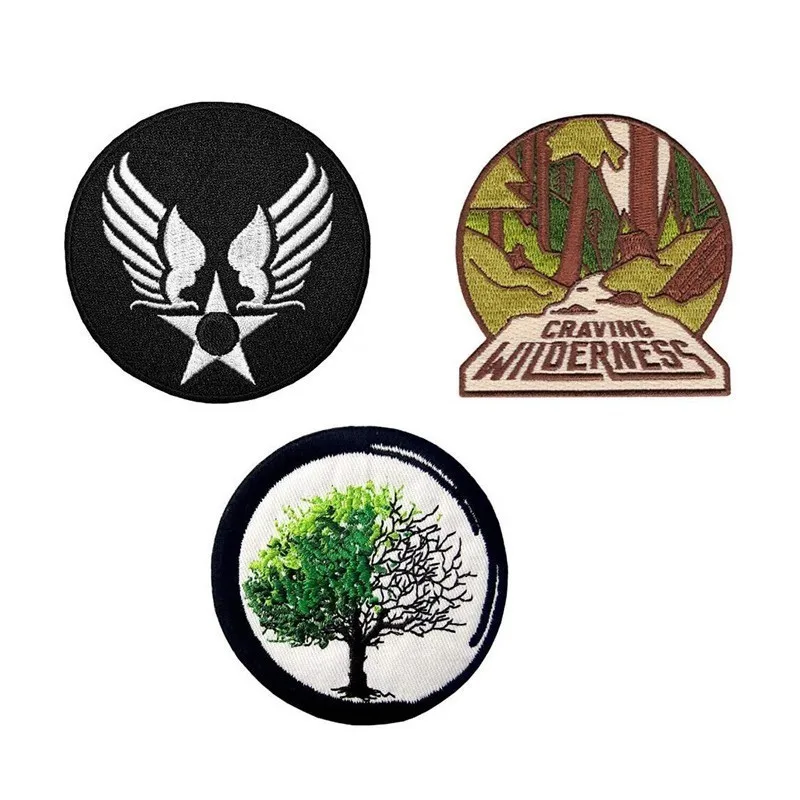 1 шт. креативные индивидуальные круглые значки в стиле панк с пейзажем весенне