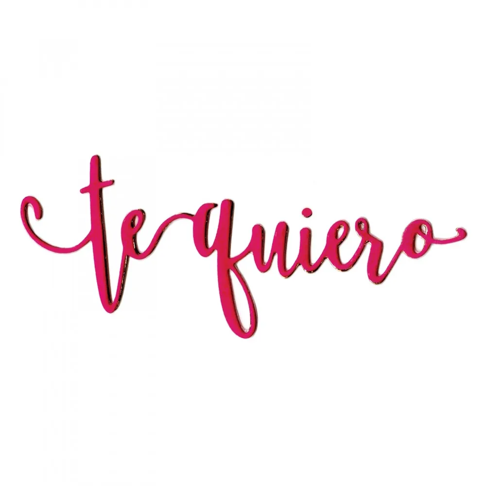 Te Quiero (я люблю тебя) Испанский трафарет для альбома скрапбукинга с металлическими