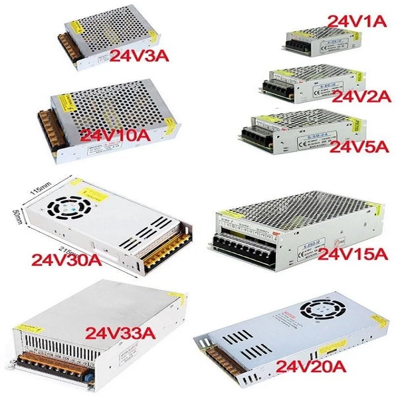 AC 110 V 220 к DC 5V 12V 24V переключатель питания Драйвер адаптер светодиодные полосы