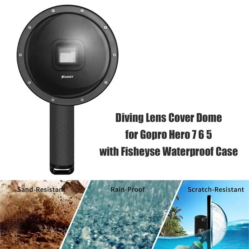 Чехол для объектива дайвинга купол Gopro Hero 7 6 5 с уплотнительным кольцом и