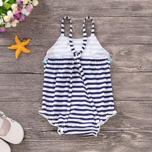 Toddler Newborn Baby Kids Girls Stripe Watermelon Swimsuit Swimwear Ruffle Bikini Bathing Suit Cute Girl Clothes 1-6Y | Детская одежда