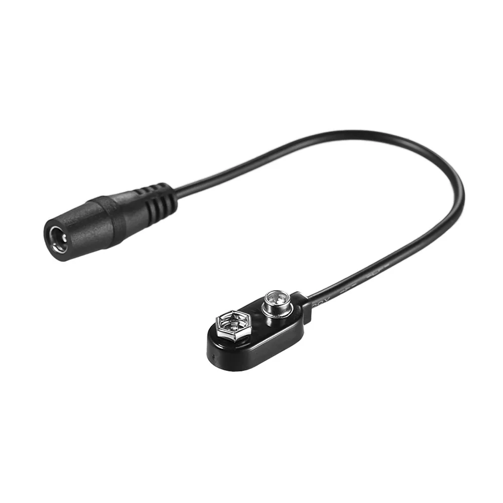 9V Battery Clip Converter Snap Connector 2.1mm * 5.5mm Female Plug for Guitar Effect One Spot Power Supply | Спорт и развлечения