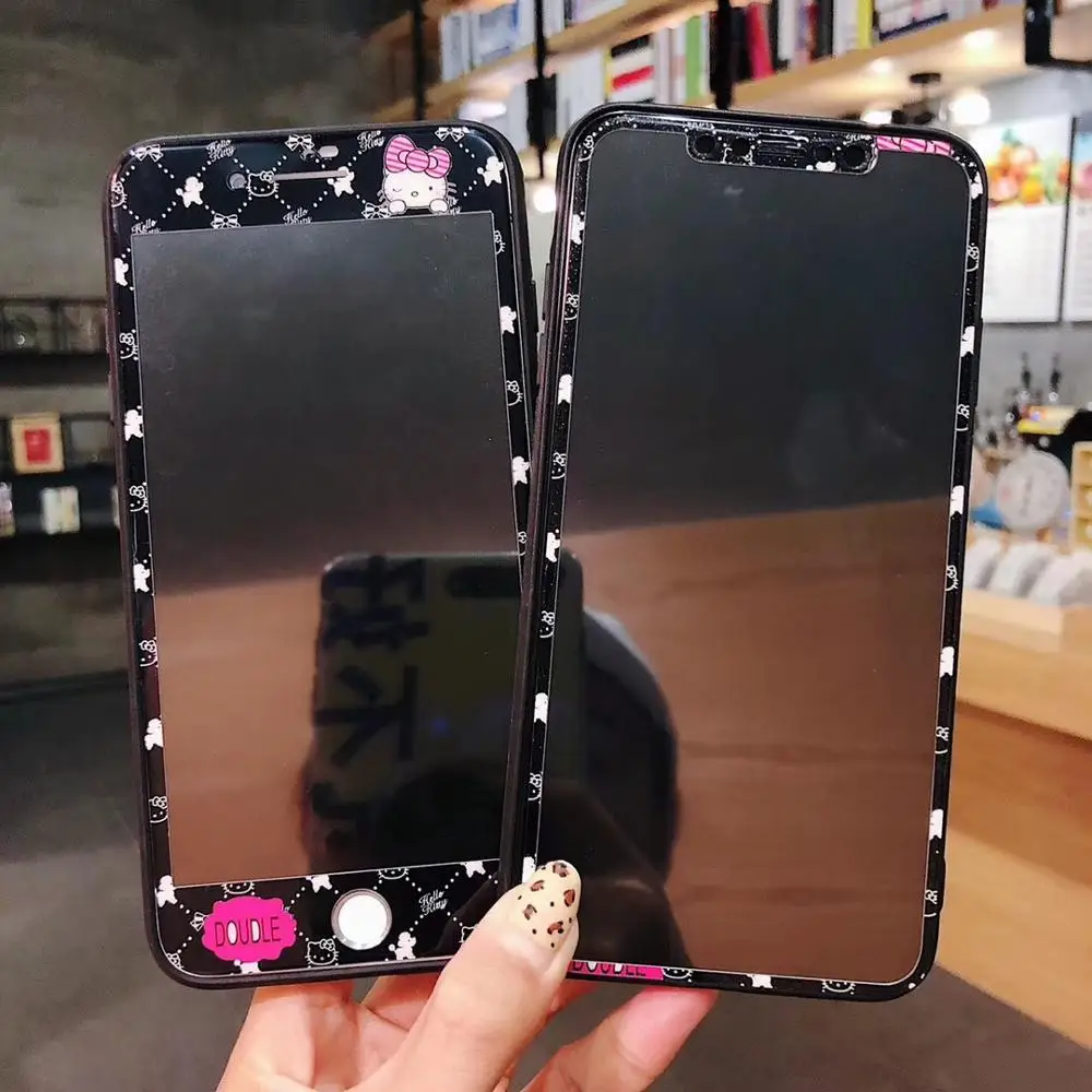 Для iPhoneX Xs 10 мультфильм Disny кошка собака блеск глянцевый мягкий край передний