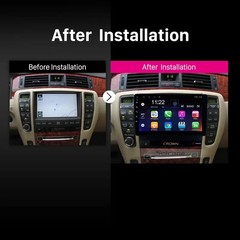Seicane Car GPS Navigation AutoStereo For 2010-2014 Toyota old crown 9 Inch Android 8.1 Unit Player | Автомобили и мотоциклы