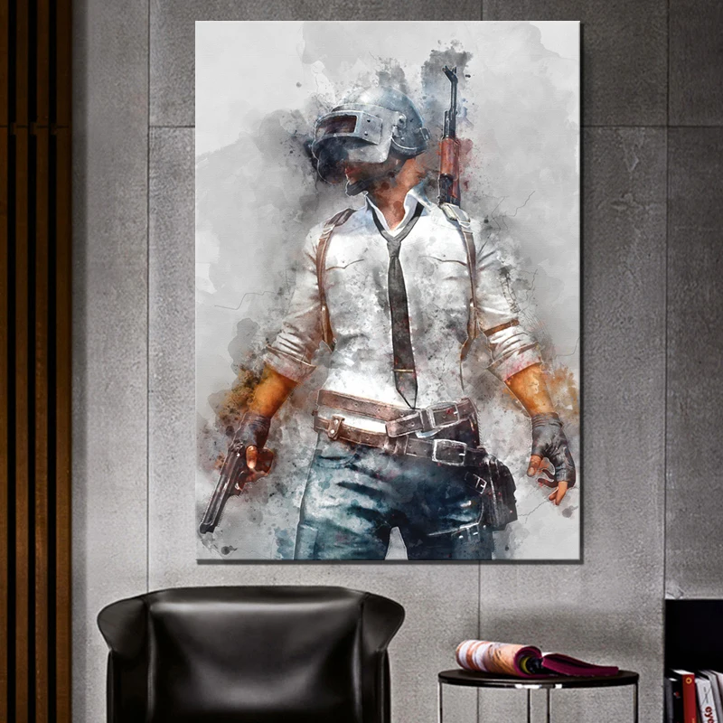 Цельнокроеное платье PUBG PLAYERUNKNOWNS боя красное дерево рукоделие Картина на холсте