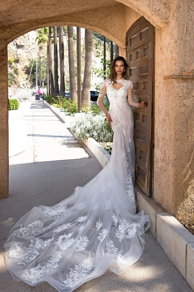 Vivian's Bridal 2018 сексуальное свадебное платье с вырезом спереди и открытой спиной