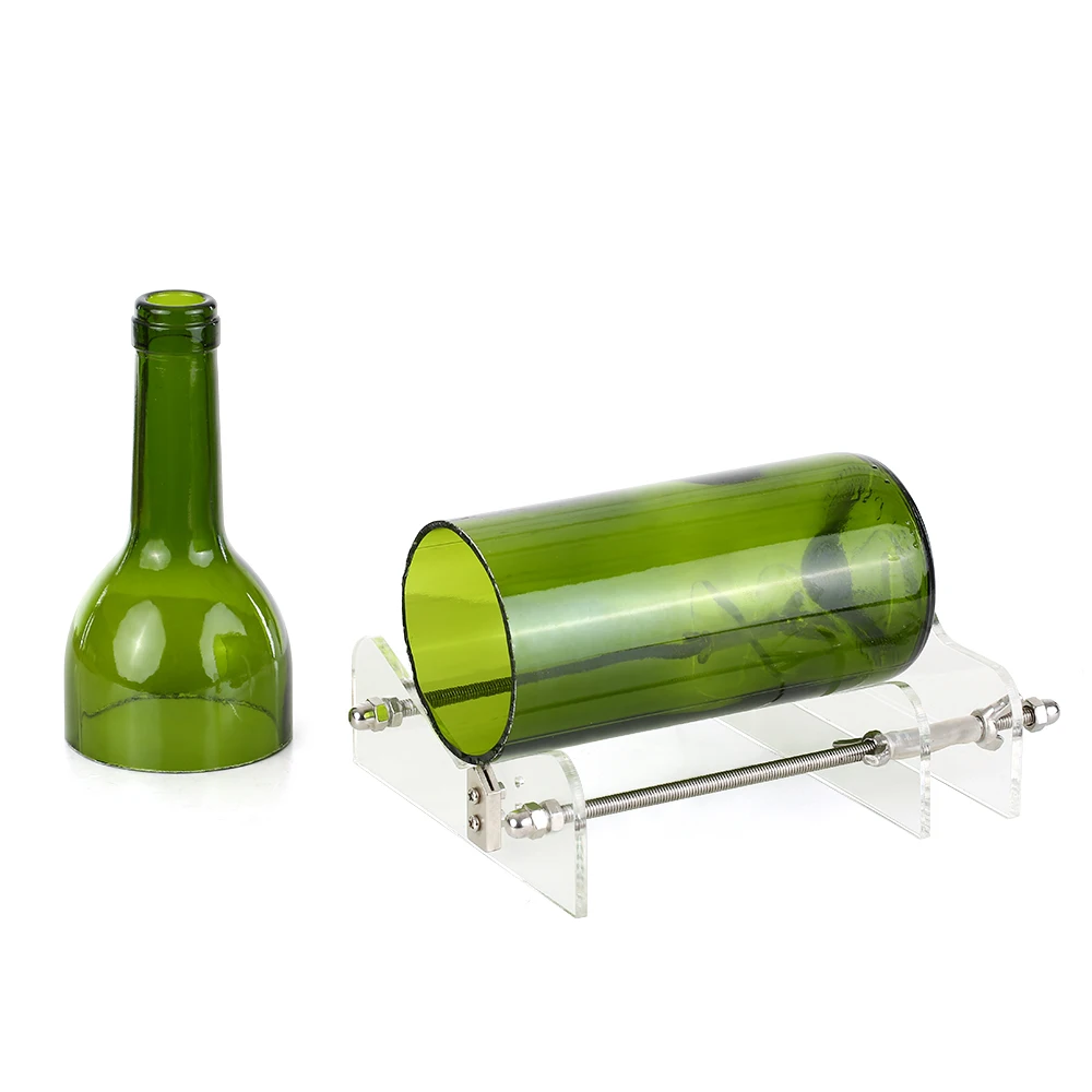 

Glass Bottle Cutter Acrylic DIY Bottle Cutting Tool with Sandpaper for Wine Beer Bottles Mason Jars Professional Cut Tools